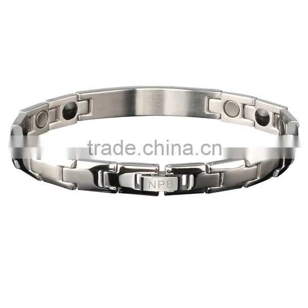 Noproblem D009 FDA Bio Scalar Energy Magnetic Germanium Health Stainless Steel Frendship Charm Bracelet photo-2