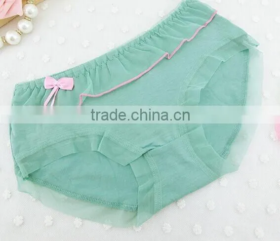 Sexy Low Waist Breathable Female Underwear Lace Women Briefs photo-6