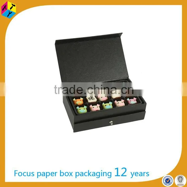 Black Sliding Paper Box for Sweet photo-4
