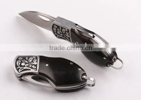 OEM 440 Blade Material Copper Handle Small Pocket Gift Knife photo-3