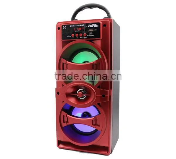 Portable Bluetooth Wooden Speaker With Flashlamp, Color Lights fm Speaker photo-2