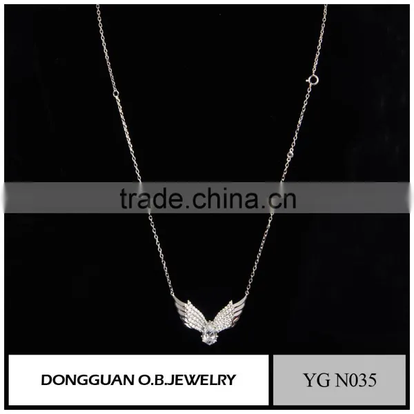 925 Sterling Silver Lucky Jewelry Necklace Fashion Rhodium Plated Chain Necklace From China photo-2