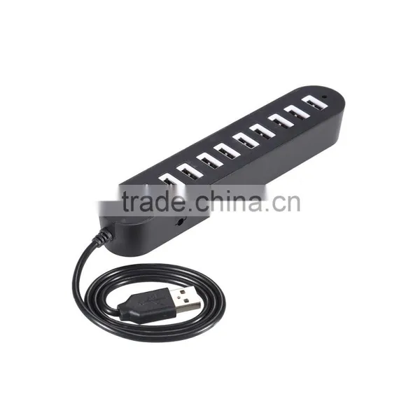Portable 480MBPS Usb 2.0 10 Port Hub With One Switch photo-5