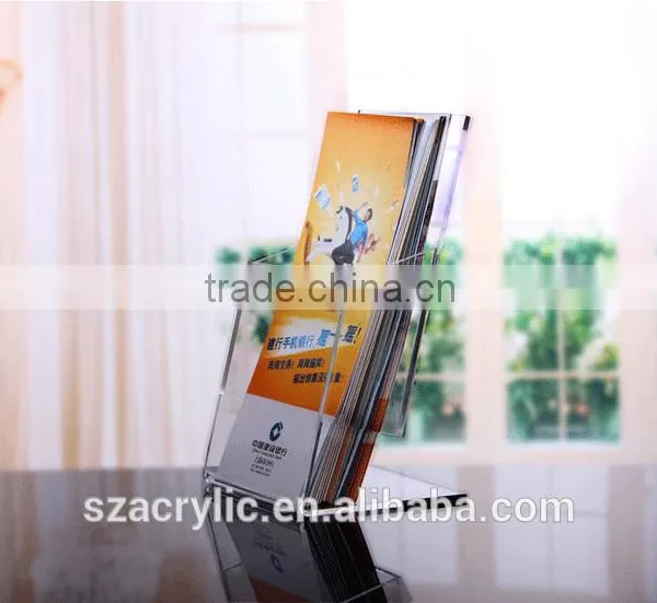 Acrylic A6 Folder Display Rack Flyers Leaflets Holder Box Brochure Display Box/holder photo-5