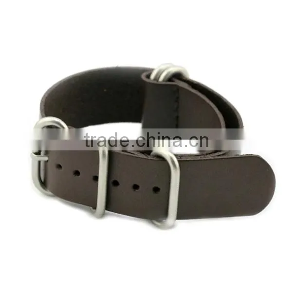 28cm Length Genuine Leather Nato Watch Strap,leather Watch Strap Wholesale photo-2