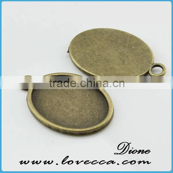 DIY Kits- 25mm Round Trays, Glass, and Chains. Photo Pendant Trays Cabochon Kits. Vinatge-Antique Bezel Settings photo-2