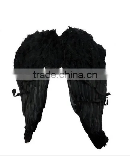Black Feather Fallen Angel Fairy Wings photo-2