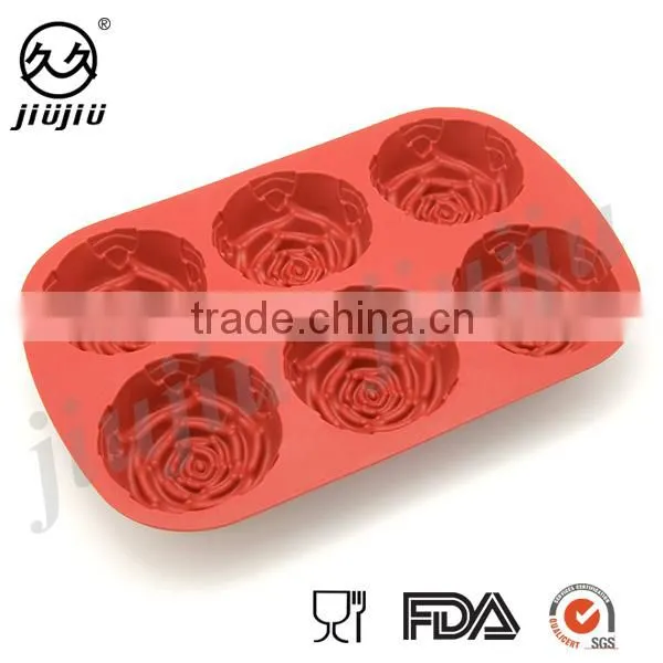 Rose Shape Silicone Ice Cube Tray/cake,choclate,baking Mold photo-4