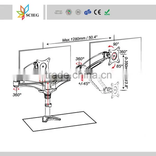 Stand Alone Lcd Monitor Dual Monitor Stand Lcd Monitor Mount photo-3