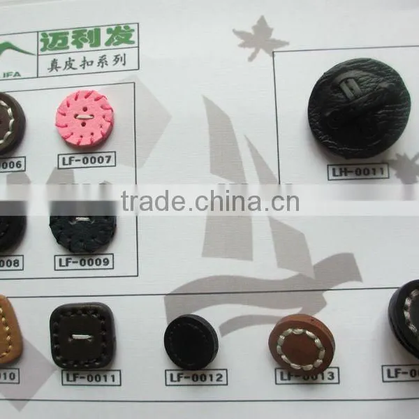 handmade leather covered buttons