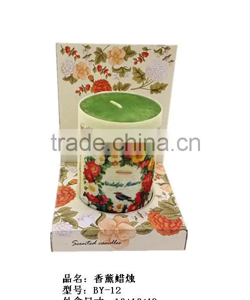 New Gift and Crafts Candles , Custom Printing Wrapped Scented Candle Wax photo-4