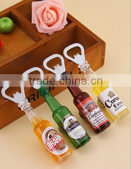 High Quality 3D Artificial Beer Bottle Opener Fridge Magnet for Promotional Gifts photo-5