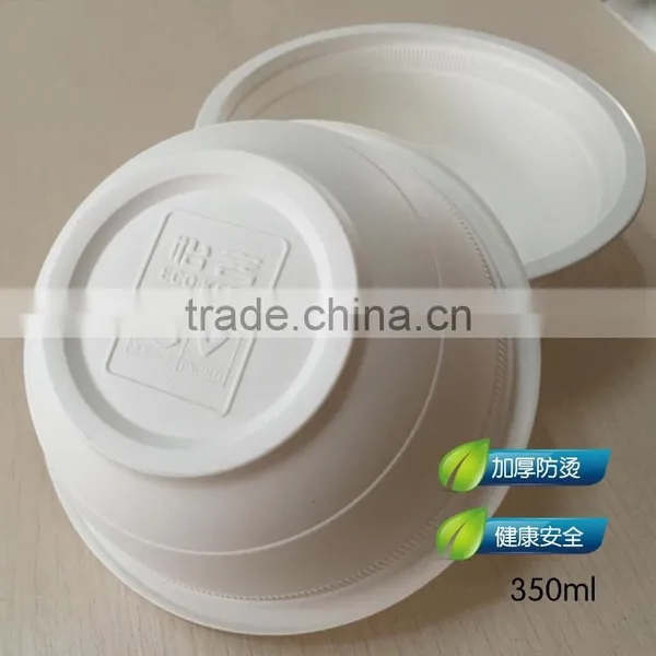 350ml Biodegradable Disposable Plastic Bowl for Food and Soup photo-3