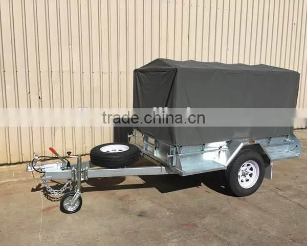 Galvanized Tandem 8X5 Trailer With Canvas Tops photo-3