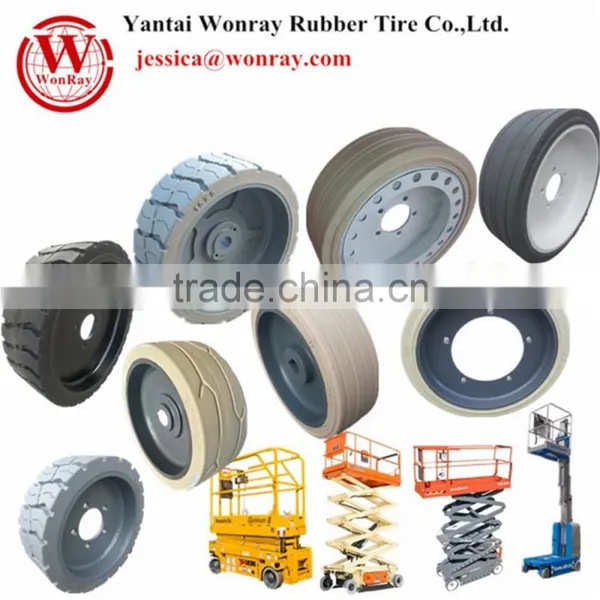 Solid Tire Scissor Lift Wheel for Scissor Lift Elevator Genie,JLG Etc.