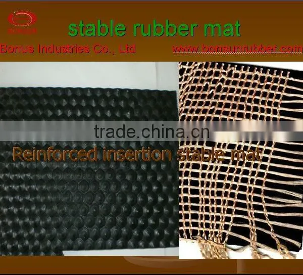 Clotn Insertion Reinforced Hammer Rubber Stable Mat