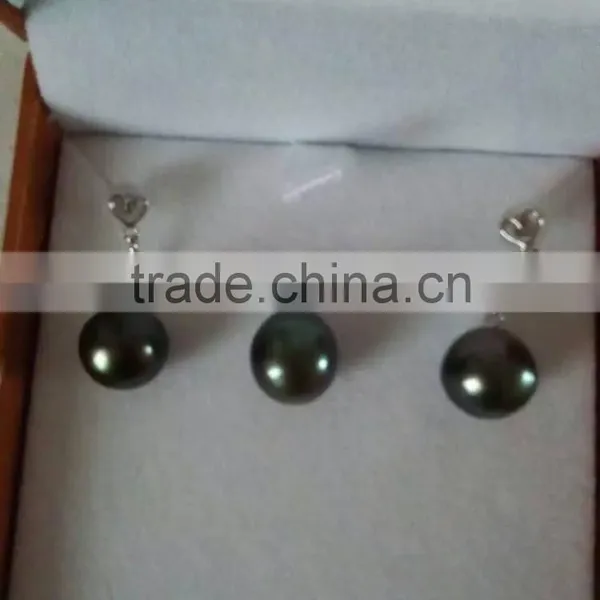 11-12mm Perfect Round Top Quality Tahiti Black Pearl photo-2