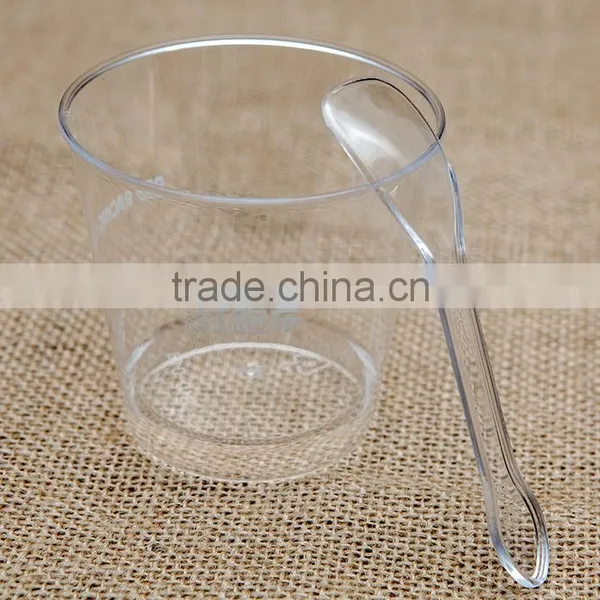 180ml Transparent Plastic Yogurt Cup With Scoop photo-5