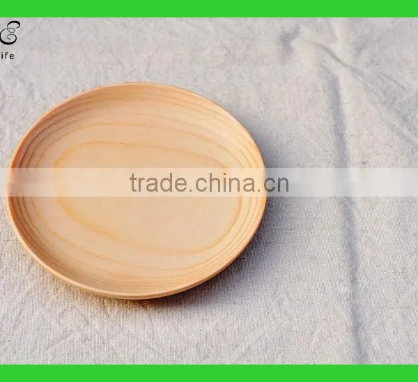 Custom Round Wood Plate Round Wooden Tray Wood Plate photo-3