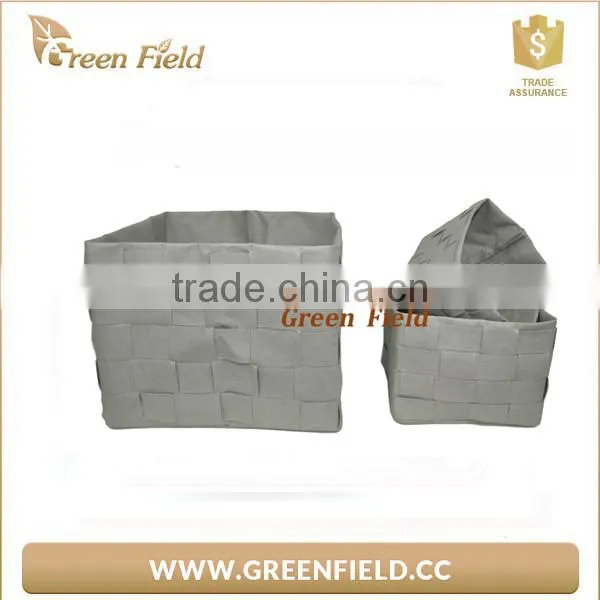 Washable Kraft Paper Weave Storage Cube Decor photo-2