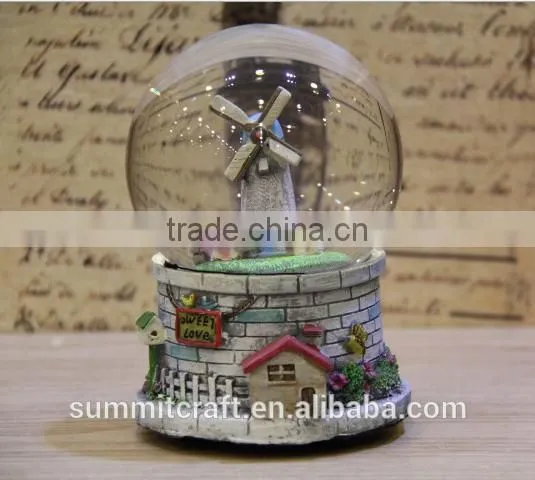 3d Resin Base Funny Custom Made Snow Globe Glass Snow Ball photo-2