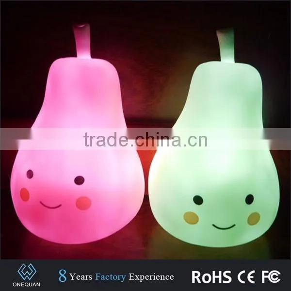 Novelty Creative Mini Pear Shape Kids Bedside Night Lamp photo-3