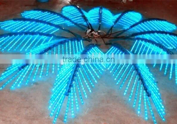Home Garden Decorative 16.5ft Height Outdoor Artificial Green Flashing LED Solar Lighted up Date Palm Trees With Bark EDS06 1415 photo-2