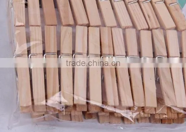 50pc Wooden Cloth Clips Rectangular Clothespin photo-2