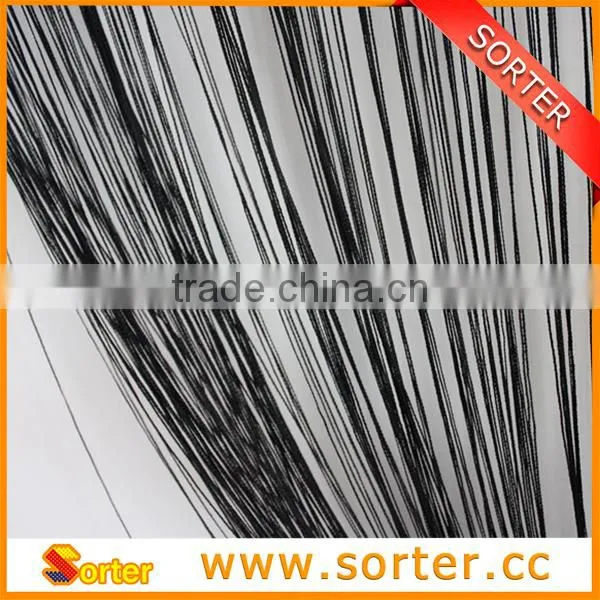 Black Polyester Tassel Fringe String Curtain photo-3