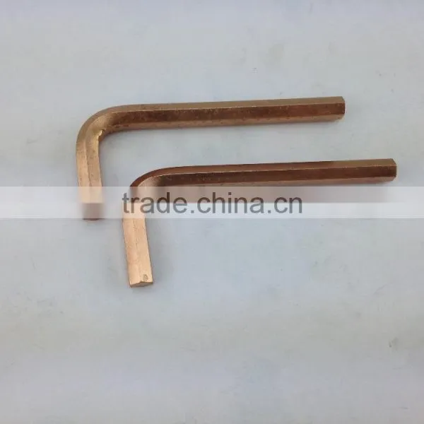 Be-Cu Copper Brass Sparkless Hex Key,nonsparking Hand Tools,nonmagnetic Hardware Tools,17mm 19mm....70mm photo-5