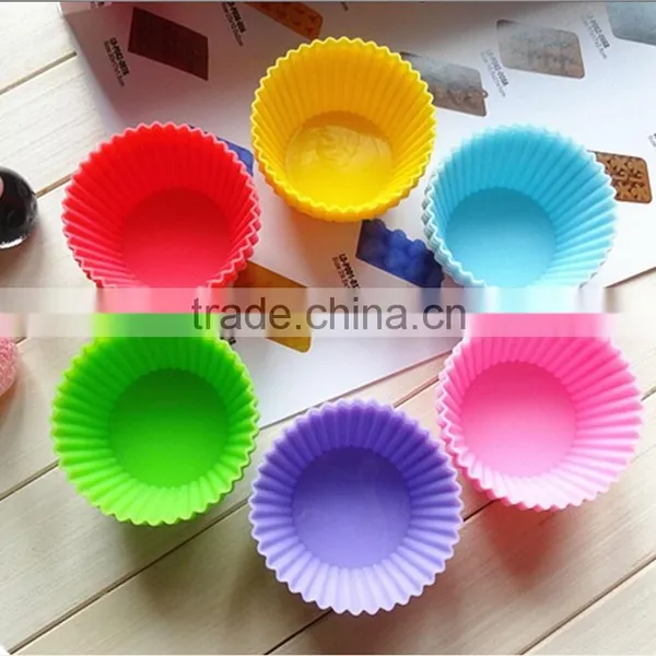 Silicone Round Cake Muffin Chocolate Cupcake Baking Cup Mold photo-4