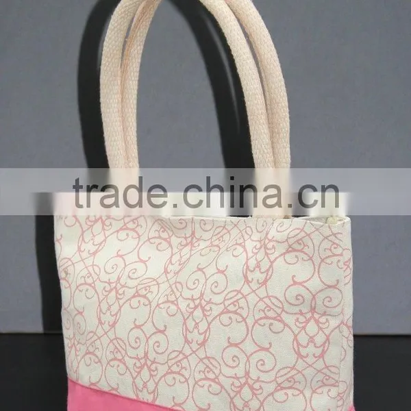 2017 Best Canvas Printed Tote Bag With Padded Rope Handle photo-2