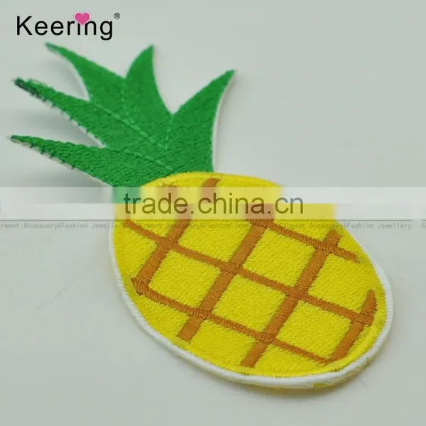 Bright-colored Pineapple Fruit Embroidery Textile Patch WEF-061 photo-3