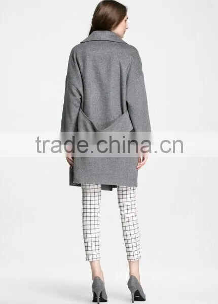 2015 Elegant Beautiful Grey Color Long Sleeve Lady Top Blazer 155374-2 photo-3