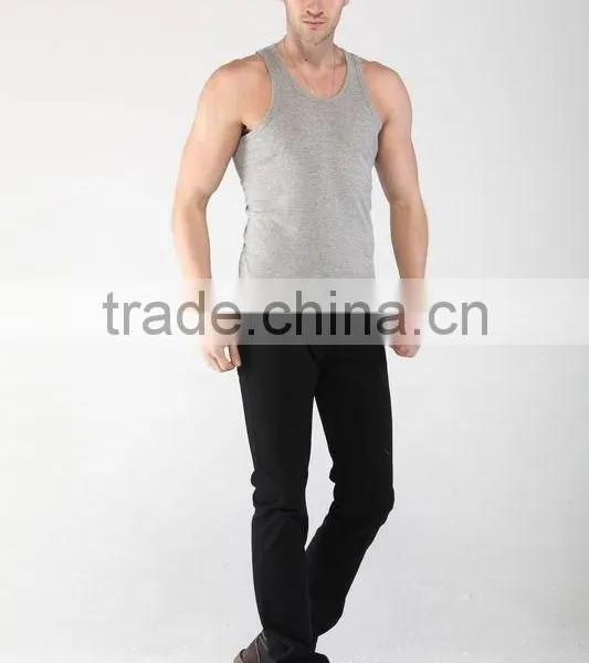 Custom 100%Cotton Fitness Tank Top,100%Cotton GYM Tank Top photo-4