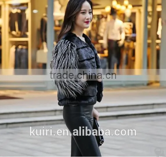 2faux Mink Fur Jacket Shiny Diamond Decoration Mink Coat Warm Winter Faux Fur Coat Factory Outlets photo-5
