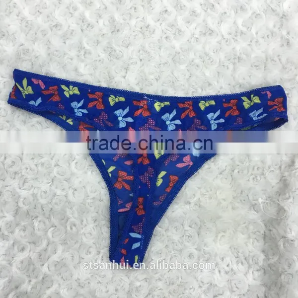 Fashion Cute Printing Underwear Panty Sexy Ladies G-string Thong photo-2
