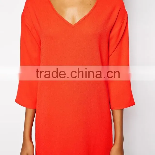 Chinese Manufacturing Kimono Sleeve Vneck Dress 2014 Wholesales photo-3