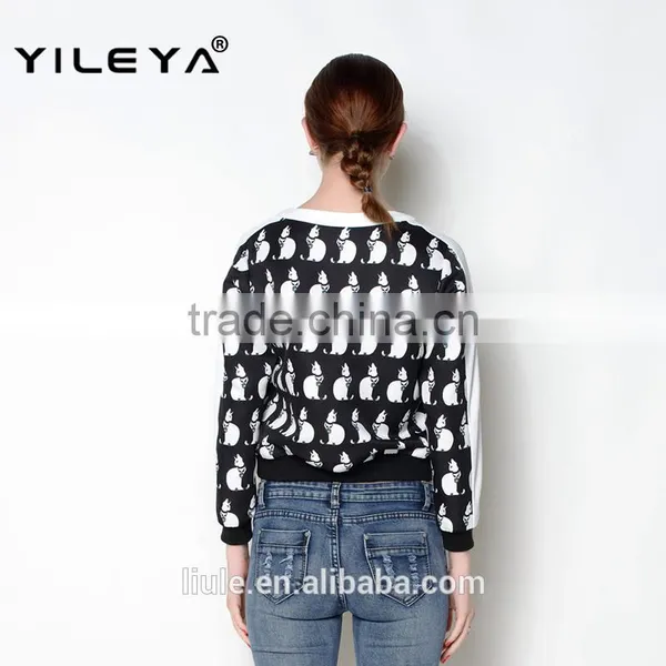 Latest Autumn Casual Digital Printed OEM Women Latest Fashion Blouse Design photo-5
