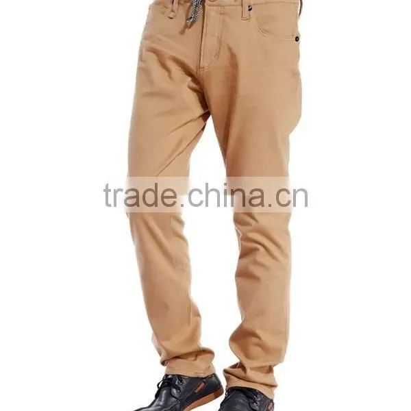 Make in China Cheap Price New Style Khaki Long Stretch Pants photo-2