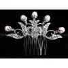 Crystal Rhinestone Wedding Bridal Pearl Hair Comb White 2.4\'\'long * 3.5\'\'wide for Women