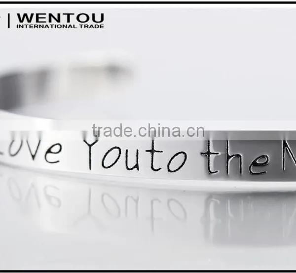 Lettering 925 Sterling Silver Bracelet Custom Made Girlfriend Mom Valentine photo-3