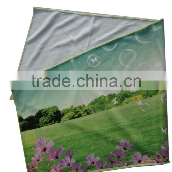 Digital Sublimation Print Overlocking Stitch Polyester/polyamide Microfiber Suede Sport Towel