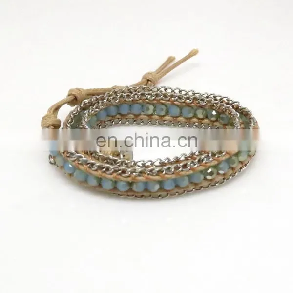 Handmade Bracelet Opalesque Beaded Wrap Bracelet photo-2