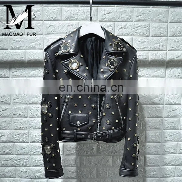 Soft Genuine Lambskin Leather Short Jacket Italian Leather Jacket Women photo-4