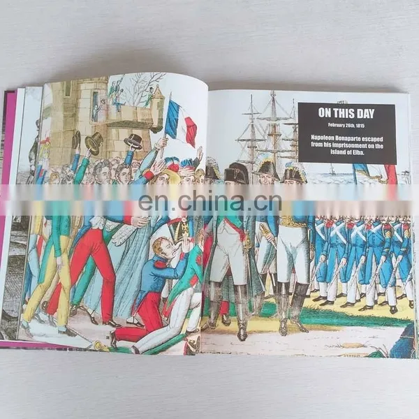 Wholesale Factory Price CMYK Printing Custom Hardcover Education History Book Printing With Ribbon photo-2