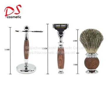 Dishi Luxury 3 Layer Silvertip Badger Hair Shaving Brush and Stand Shaving Set photo-4