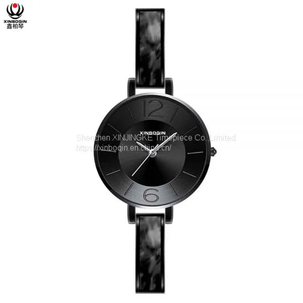 XINBOQIN Supplier Create Your Own Original Brand Fashion Cheap 3ATM Water Resistant Acetate Lady Watch photo-2