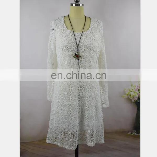 2019 New Fashion Autumn Women Dress Flutter Sleeve Fashion White Lace Mother Girls Dresses (this Link for WOMAN) photo-3