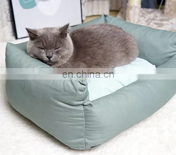 Warming Dog Beds,Rectangle Washable Pet Bed With Breathable Fabric Luxury Sleeping Bed photo-5